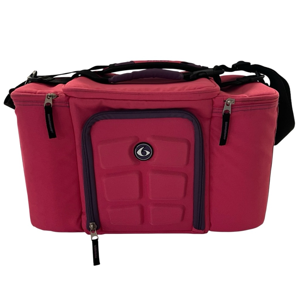 Six Pack Fitness Innovator 300 Meal Prep Management Tote Pink Bag